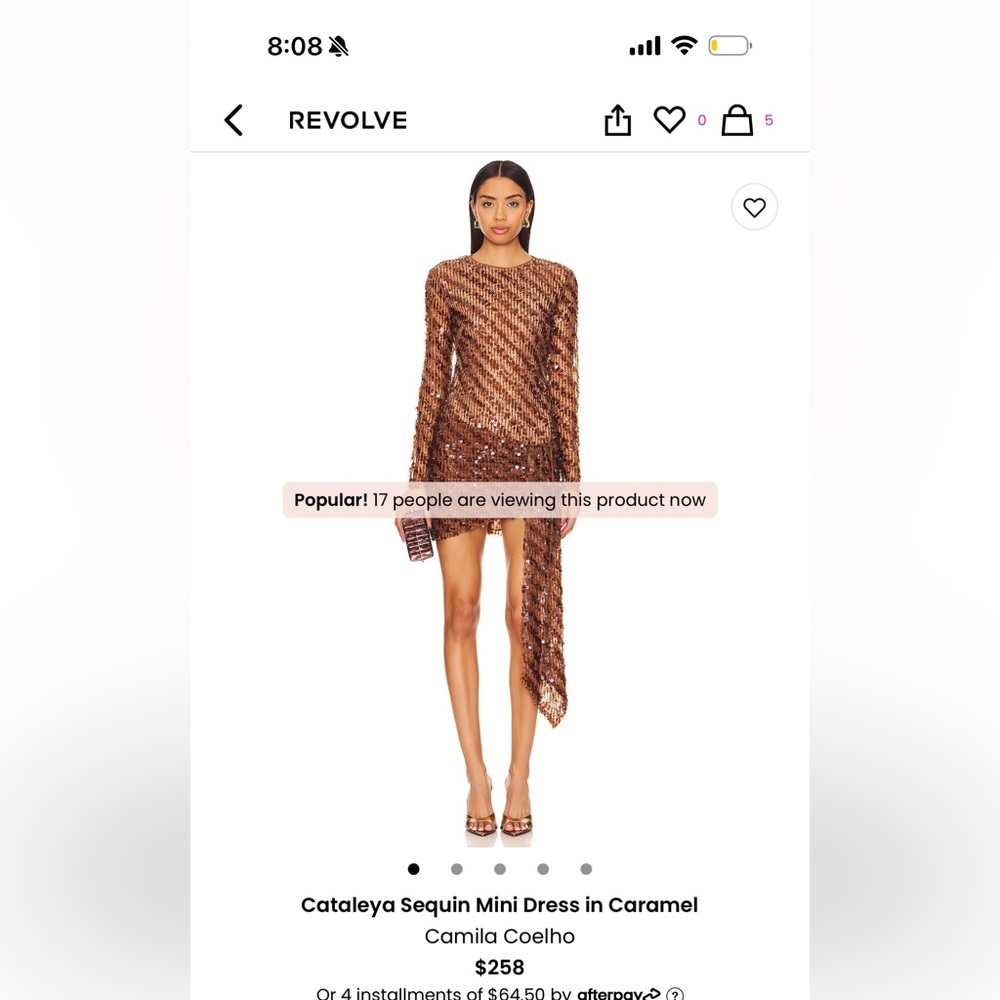 NWT Revolve brown sparkly dress